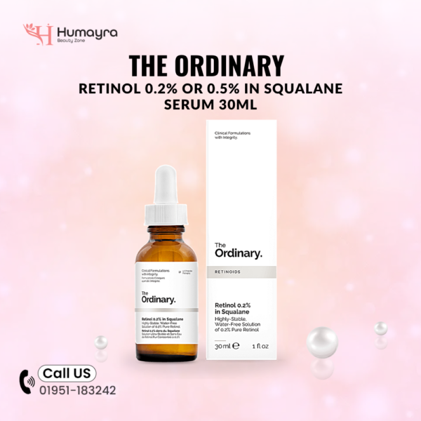 The Ordinary Retinol 0.2% Or 0.5% In Squalane Serum 30ml