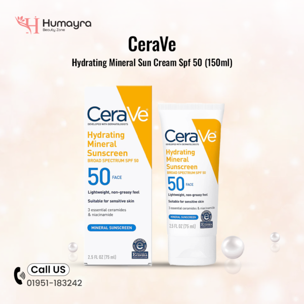 Cerave Hydrating Mineral Sun Cream Spf 50 (150ml)