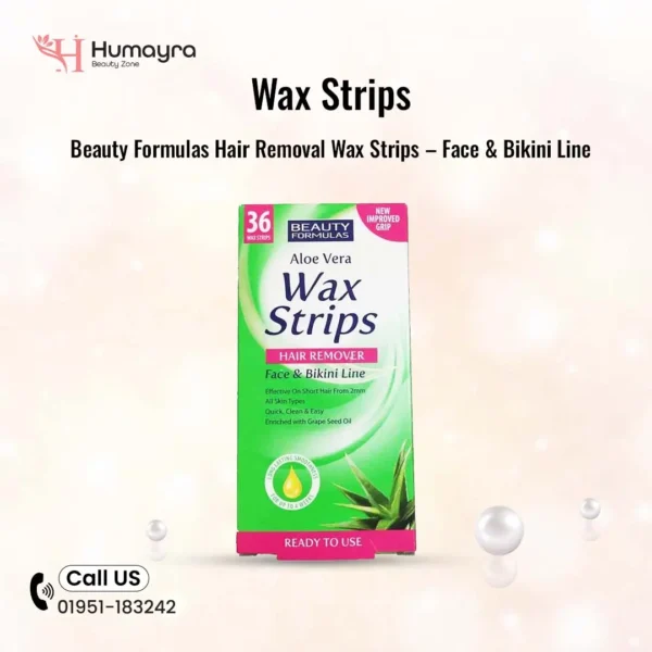 Beauty Formulas Hair Removal Wax Strips – Face & Bikini Line