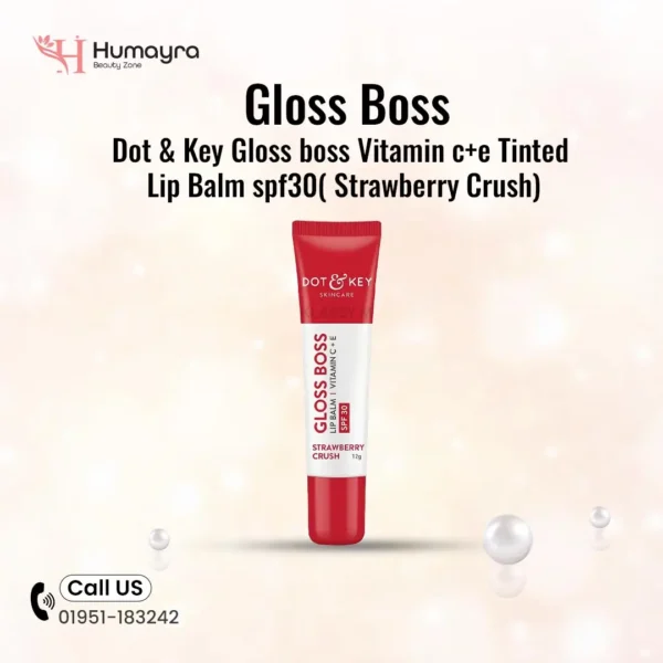 Dot & Key Gloss boss Vitamin c+e Tinted Lip Balm spf30( Strawberry Crush)