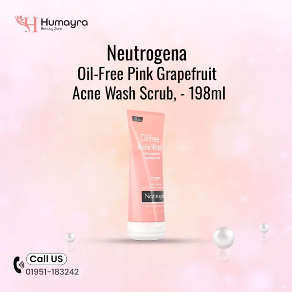 Neutrogena Oil-Free Pink Grapefruit Acne Wash Scrub, - 198ml